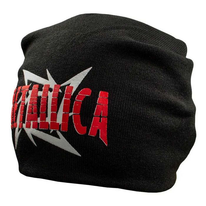 Шапка біні з принтом гурту Metallica (мерч), принт - зірка