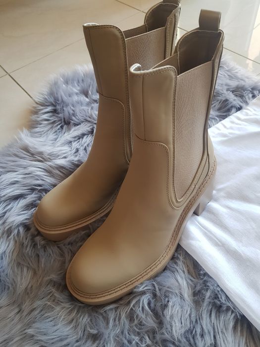 Botki z gumowaną podeszwą Zara rozm 41