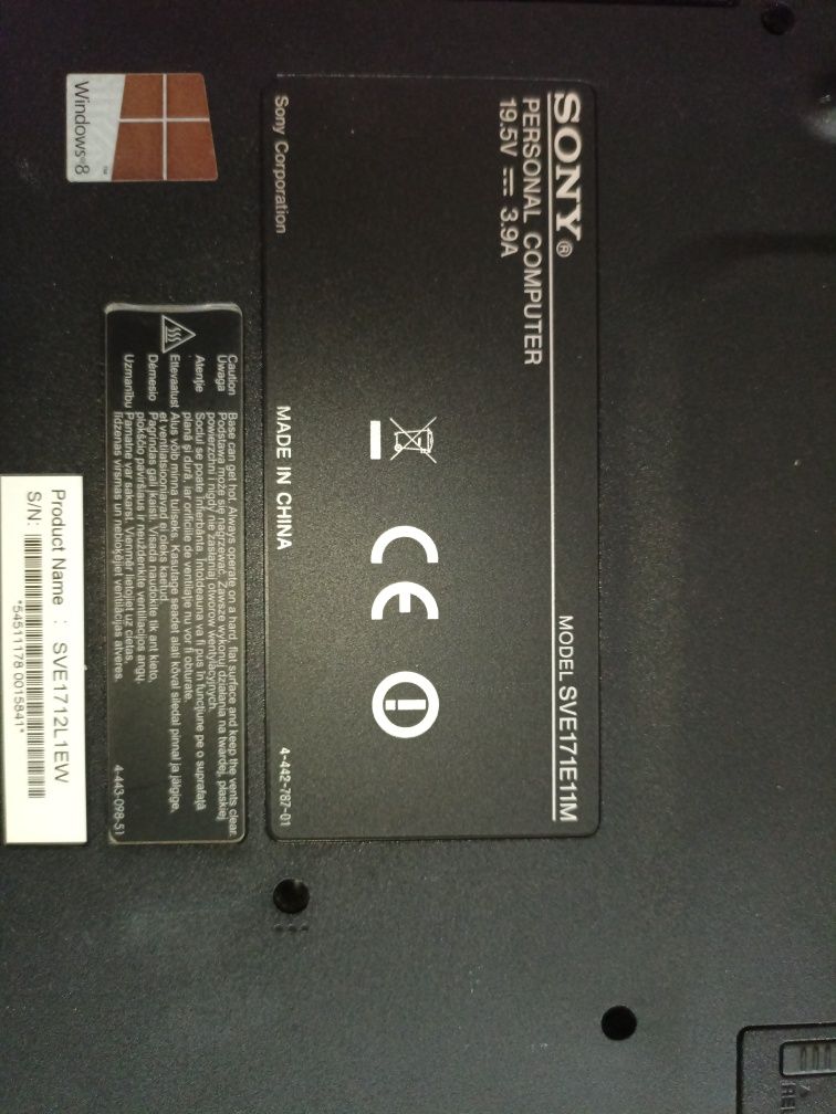 Laptop Sony Vaio  SVE171E11M SSD 256