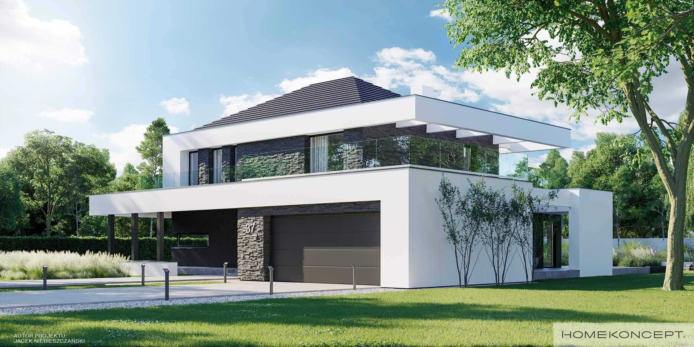 Gotowy projekt domu - Home Koncept 37 Dom o powichrzeni 186,56 m2