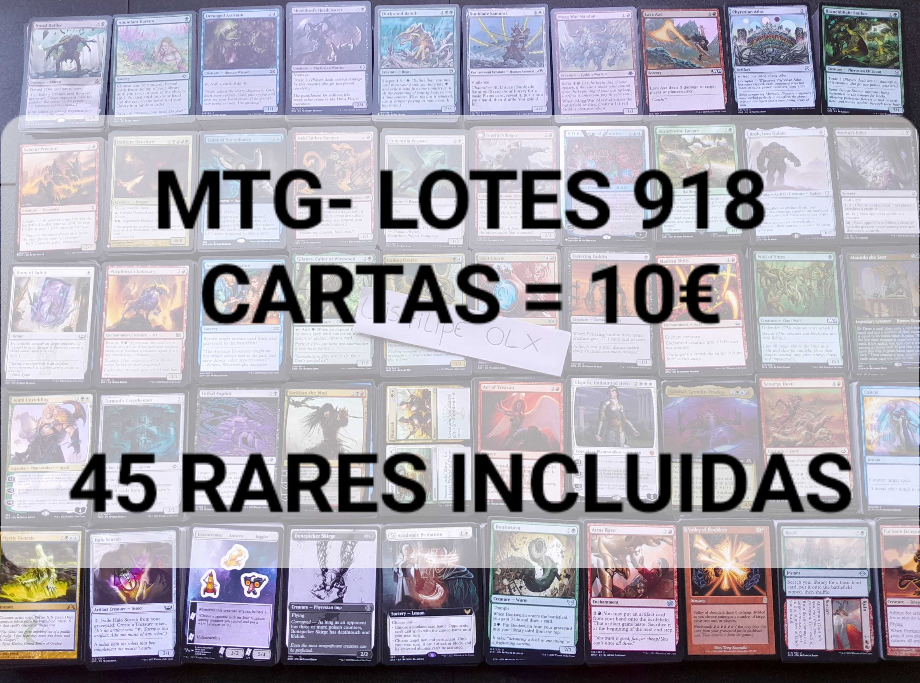 MTG- Lotes 918 Cartas (Inclui Rares) *ORIGINAIS*