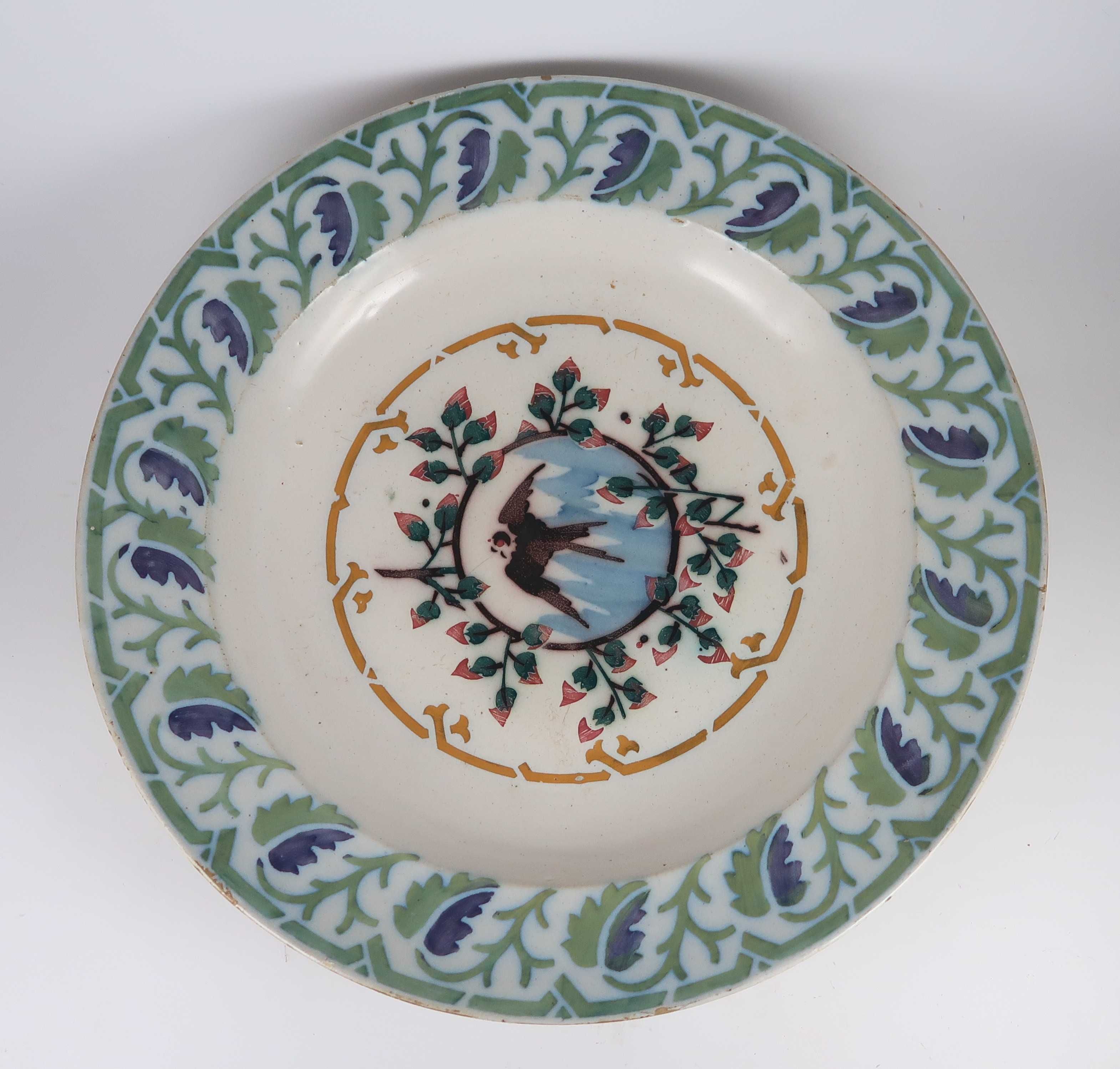 Prato Grande Faiança Séc. XIX - Andorinha - 35 cm