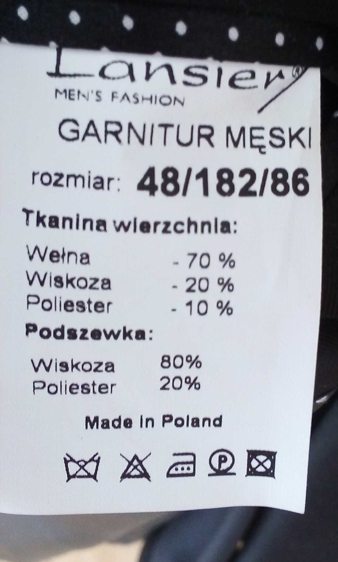 Męski garnitur czarny
