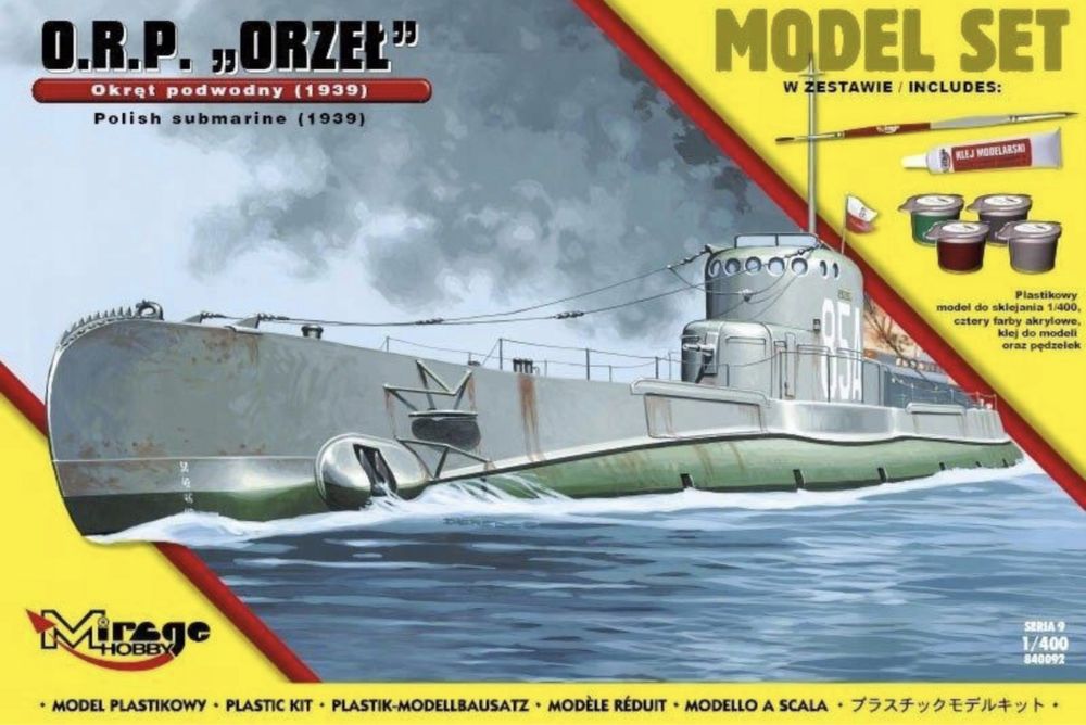 Model plastikowy do sklejania Okręt podwodny Mirage O.R.P. Orzeł