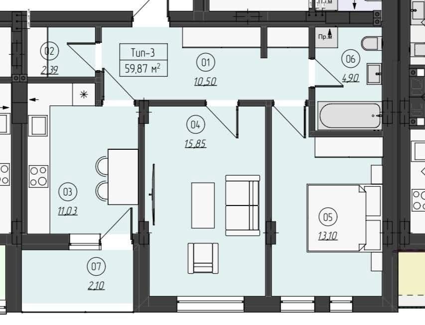 Продається 2-км квартира в новобудові