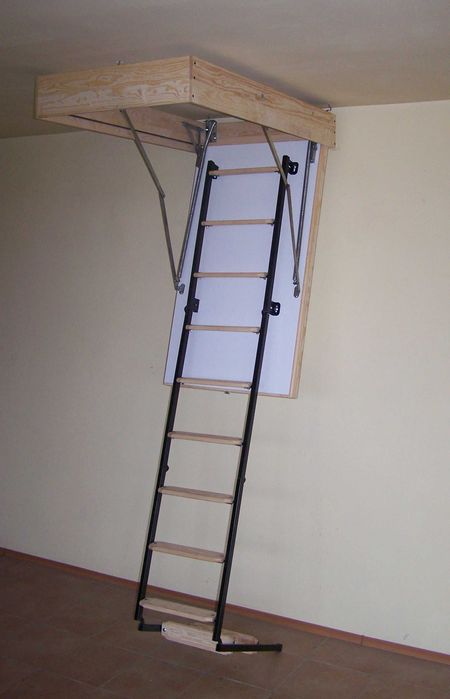 Schody strychowe ocieplane Termo metalowo-drewniane 100x120 gr. 53mm