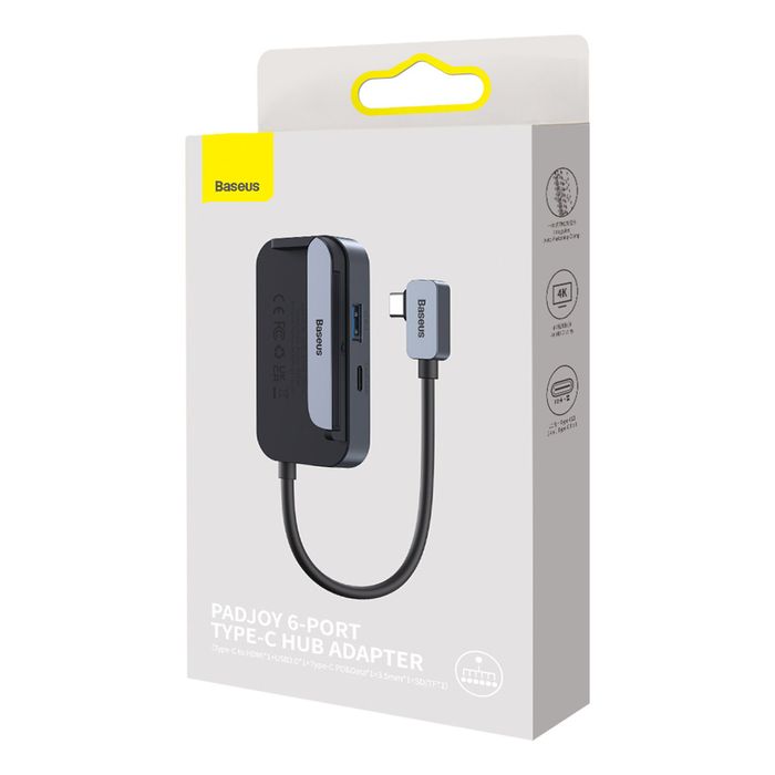 6w1 Rozdzielacz portów PadJoy HUB USB do tabletu smartfona USB-C HDMI