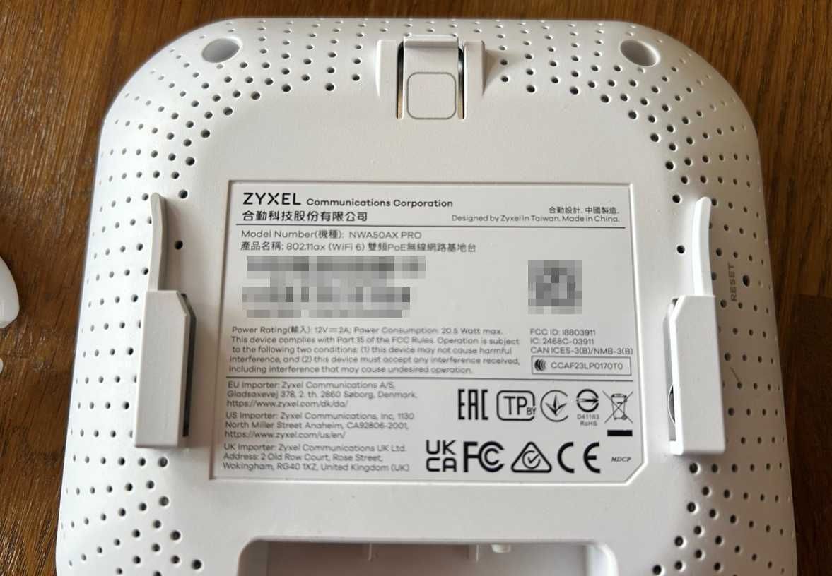 Access Point Wifi6 Zyxel NWA50AX PRO POE AX3000Mbps 2.5Gbps LAN