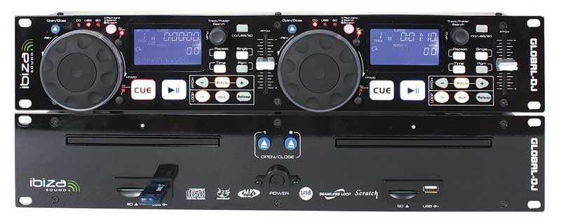 Duplo CDJ Ibiza Sound Player com USB e MP3, em excelente estado