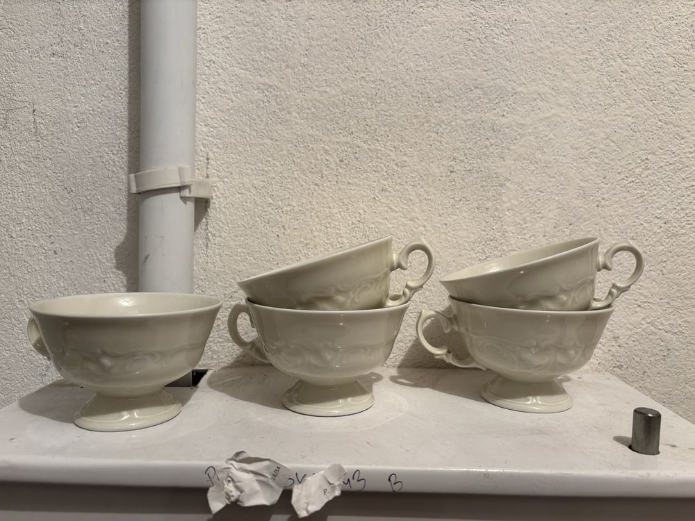 Serwis kremowy Kristoff Fryderyka cream porcelana wałbrzych