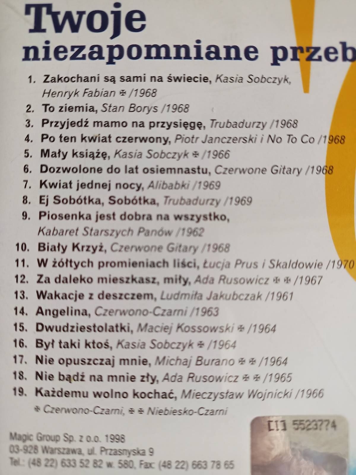 6 płyt muzyka Twoje niezapomniane przeboje