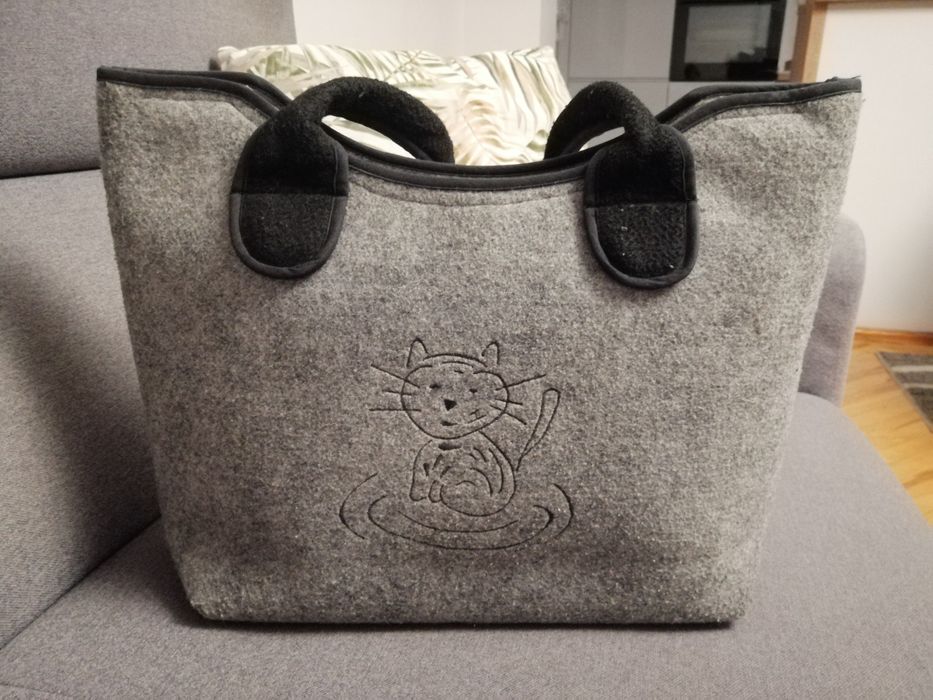 Torba z kotkiem z filcu duża A4