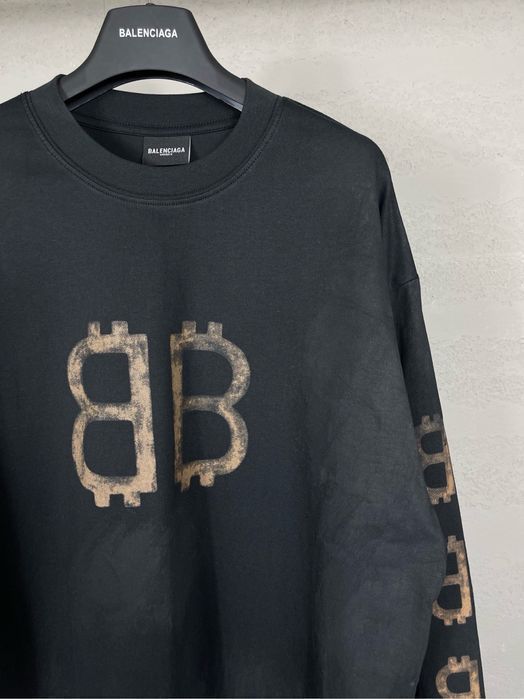 Свитшот BALENCIAGA BITCOIN кофта мужской реглан батник