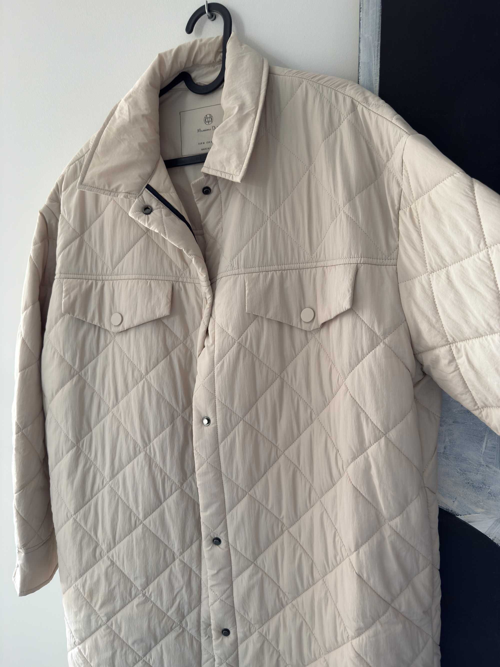 Płaszcz Massimo Dutti, kremowy M