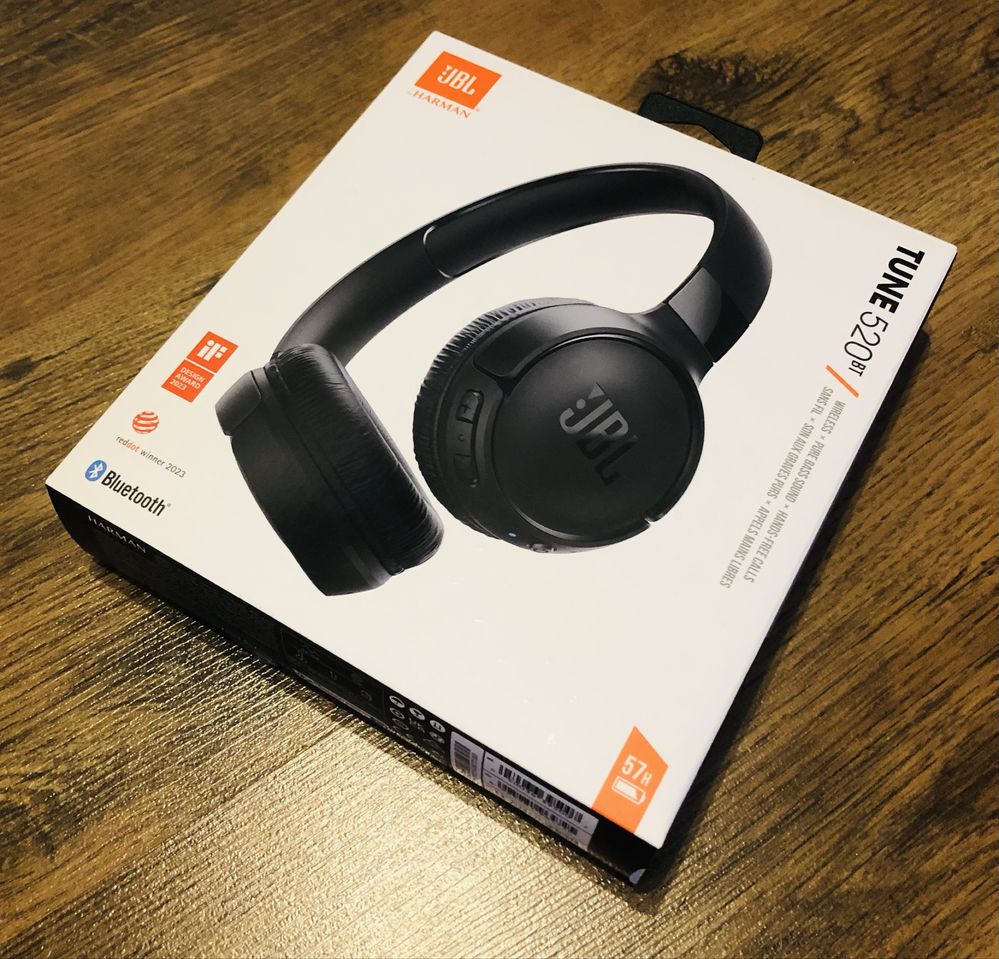 Słuchawki nauszne JBL Tune 520BT Czarny NOWE