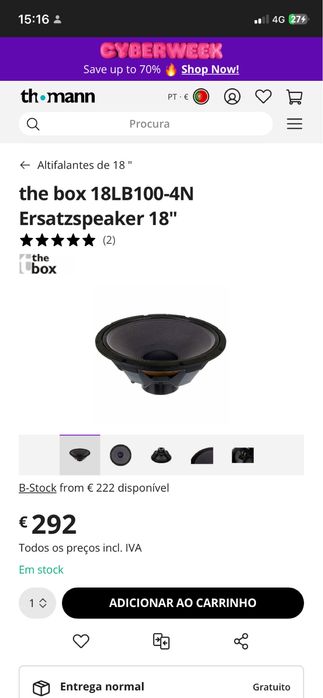 4 Altifalantes 18 the box 18LB100-4N