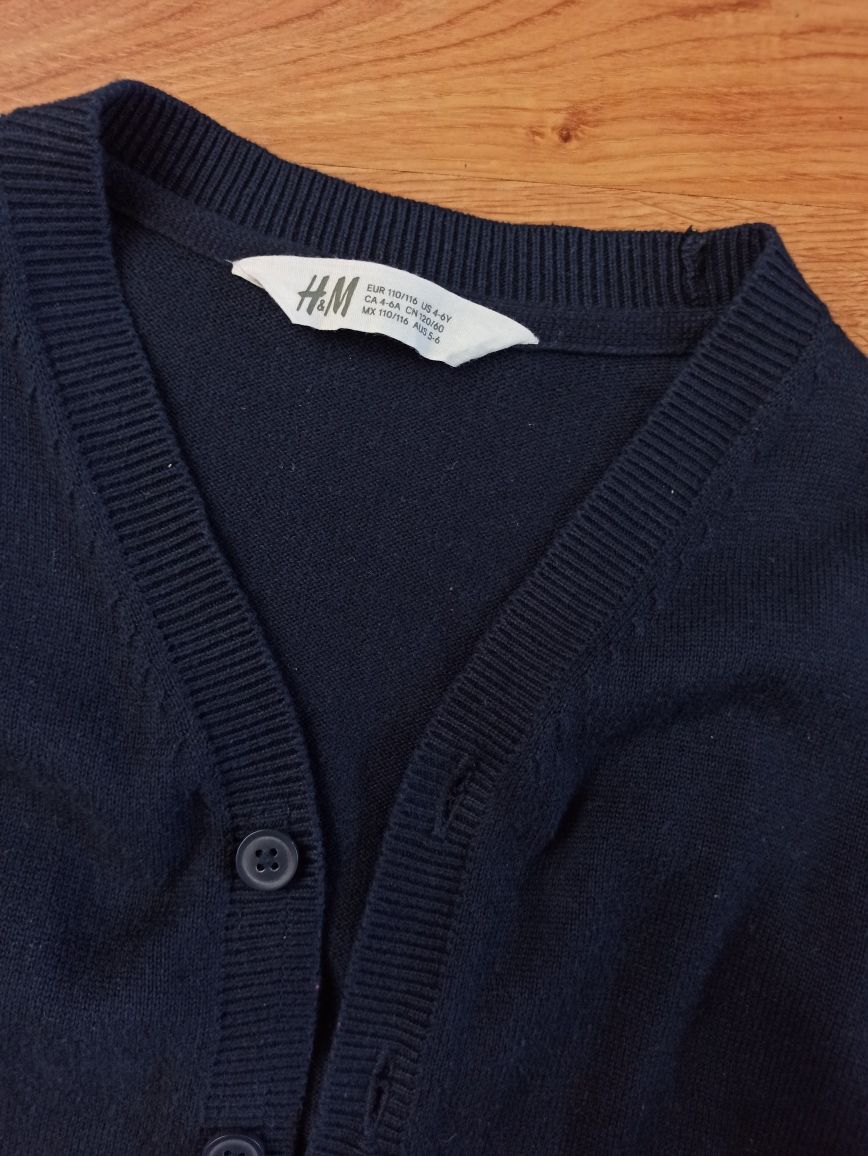 Granatowy sweterek H&m 10-116