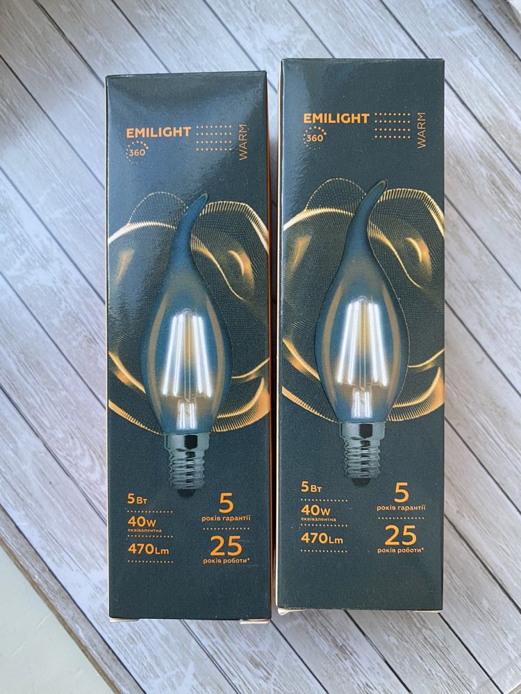 Лампочка светодиодная Emilight Filament lED FIL C35 5W 3000K e14 TCL