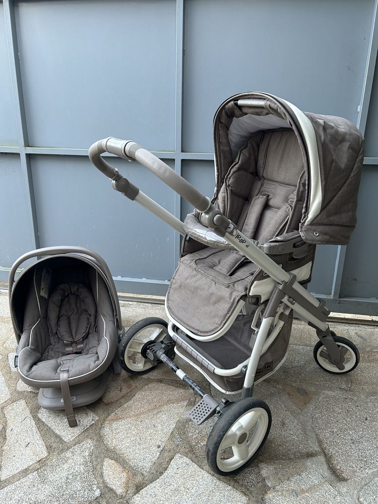 Carrinho de bebe trio bebecar com isofix para carro + acessórios