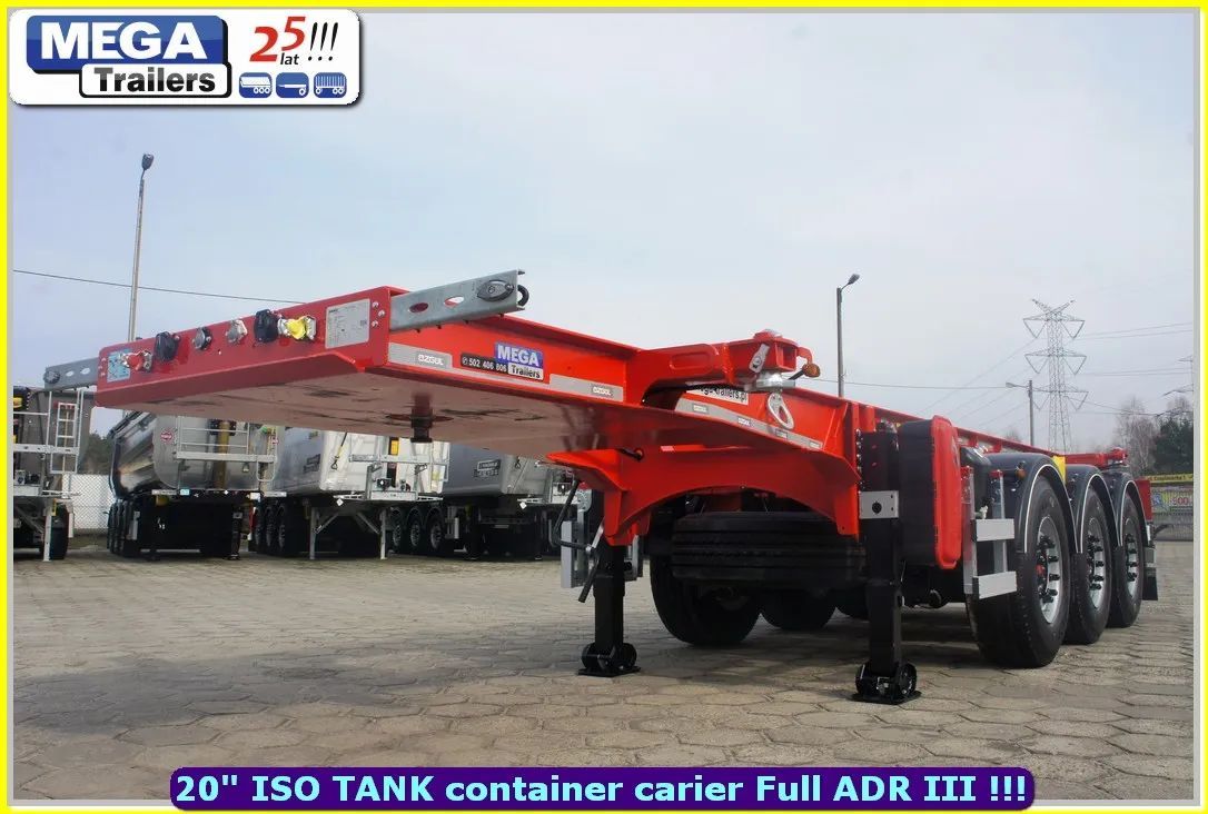 Naczepa do przewozu Tank Kontenerów 20 FT  MEGA TRAILERS  GOTOWA 1 szt. 2024 r - podwozie pod TANK kontener 20 Ft pełny ADR EX3!