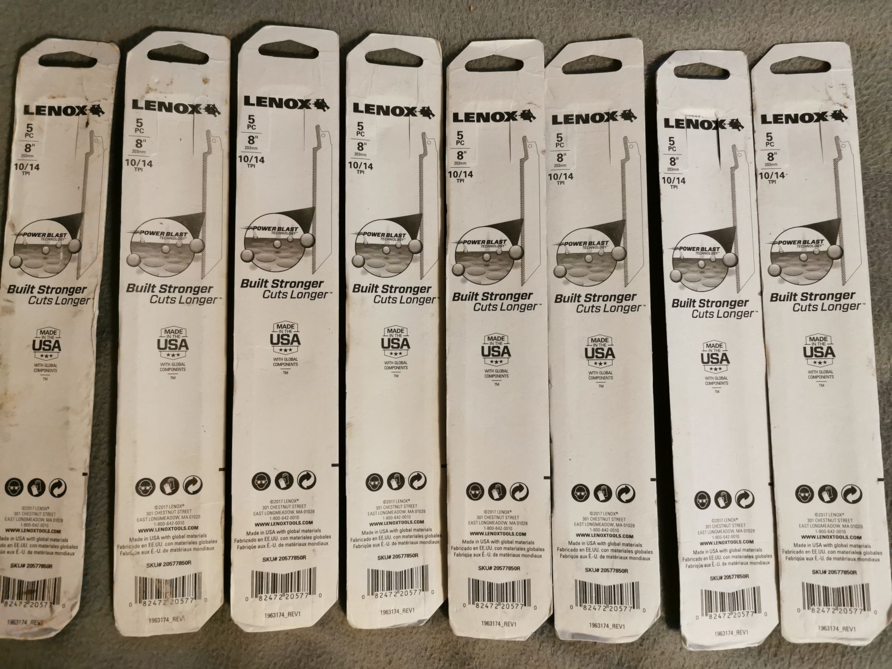 Brzeszczoty piły szablastej Lenox, Super jakości USA , 203 , 5szt.