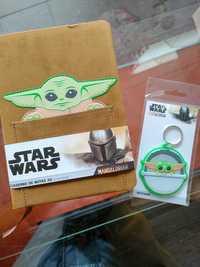 Zestaw Star Wars baby Yoda zeszyt brelok