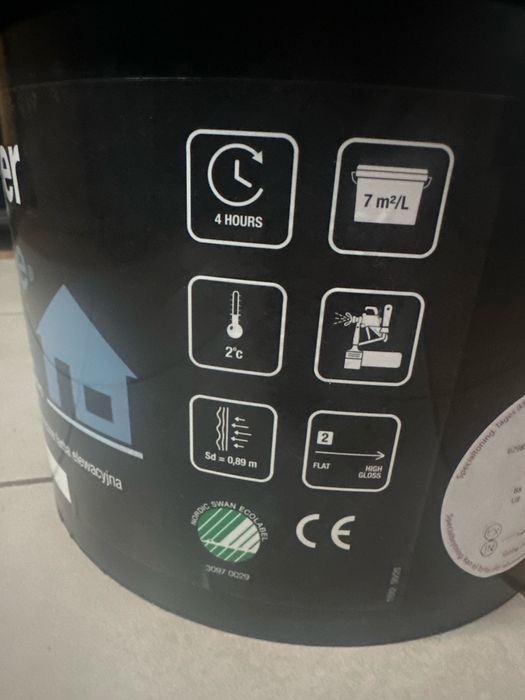 Flugger facade resist, farba do elewacji biala+ grunt