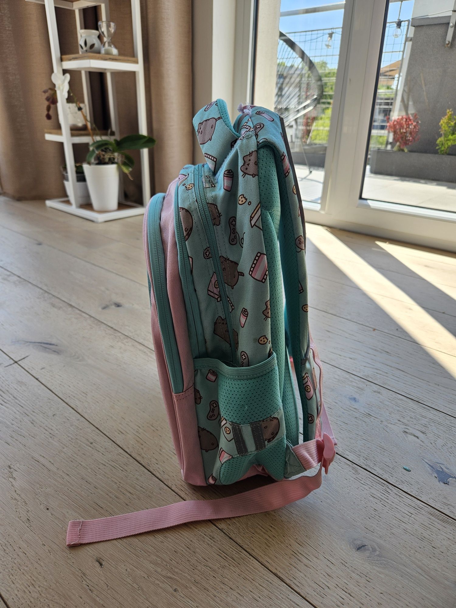 Plecak 4 komorowy Pusheen mint dla dziewczynki St. Majewski