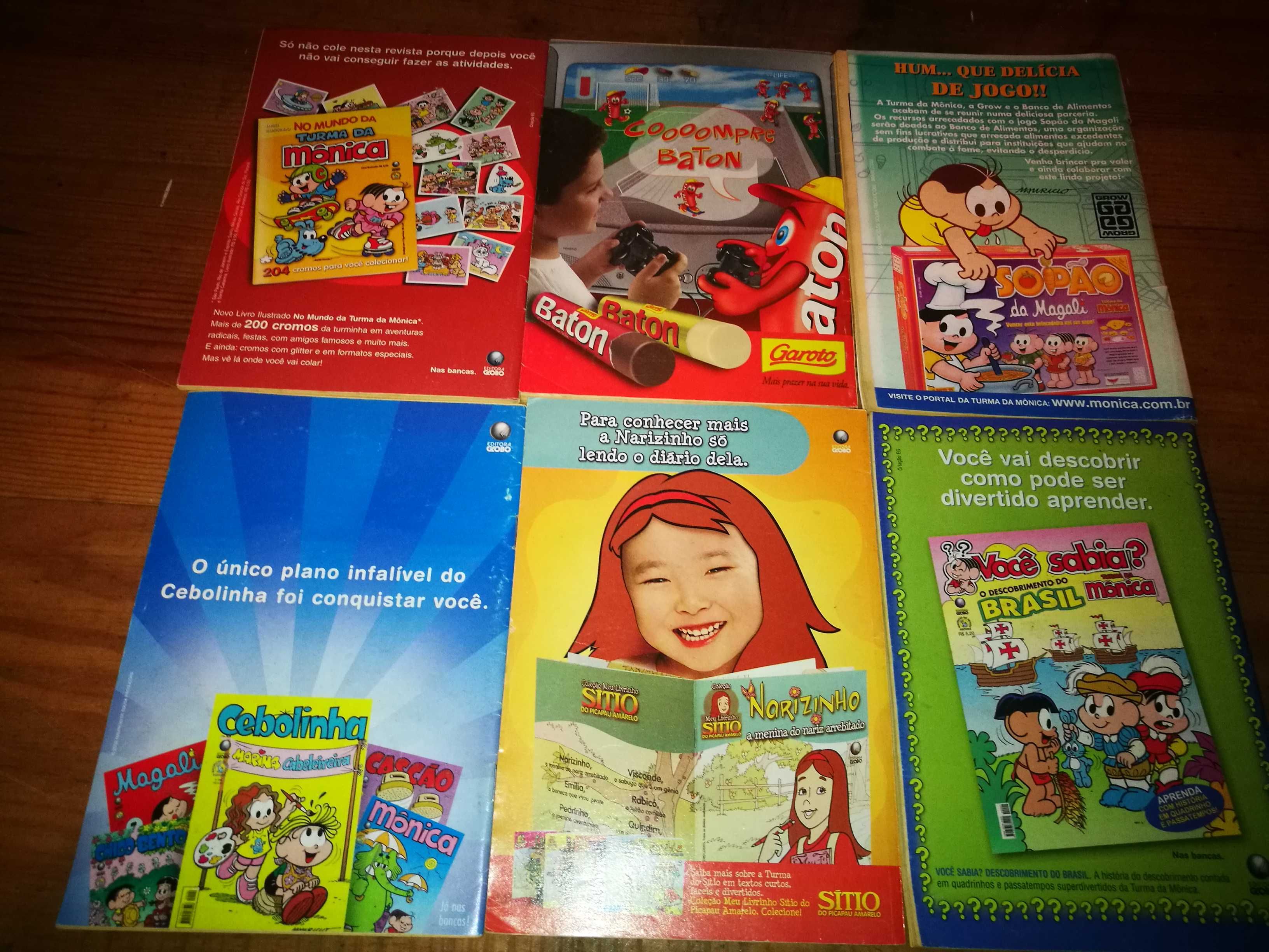 Livros Mónica, Cebolinha, Magali, Chico Bento a 3€ cada