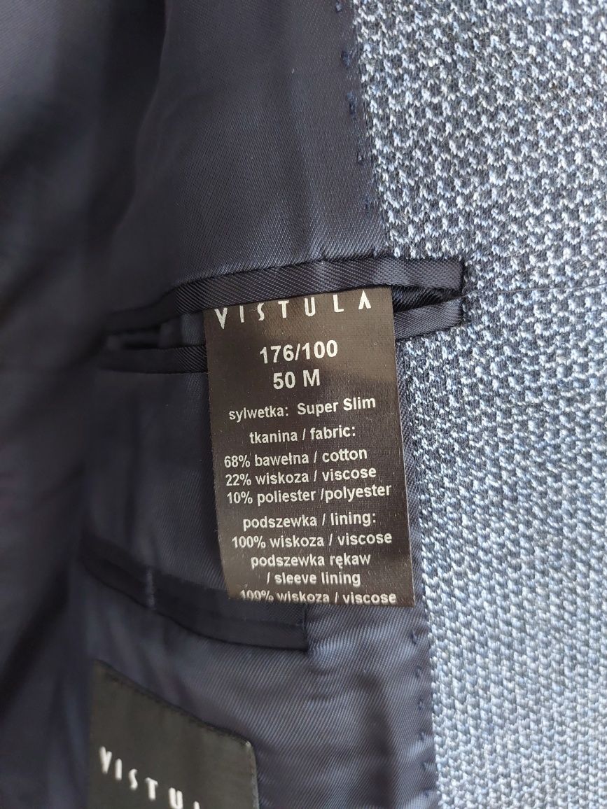 Elegancka marynarka super slim granatowa Vistula
