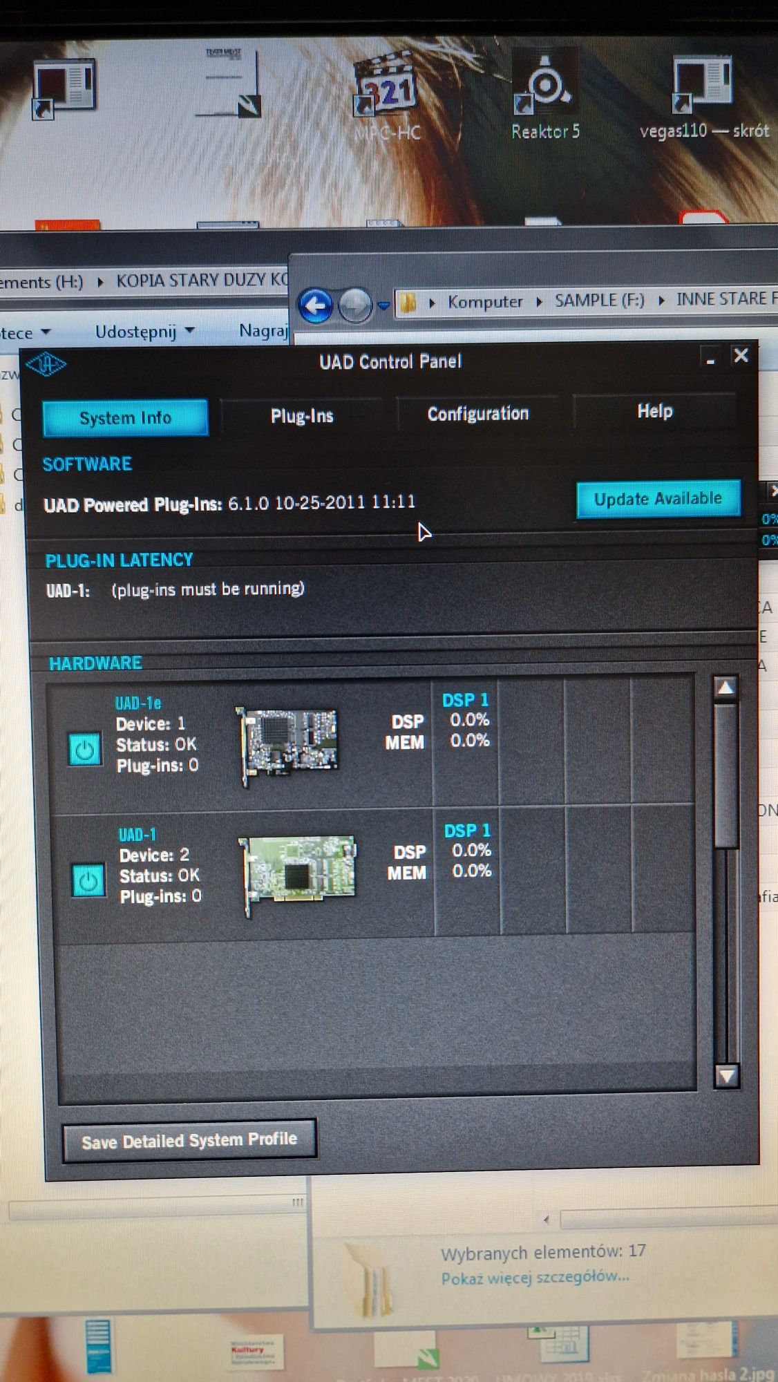 Karta UAD pci express + pluginy