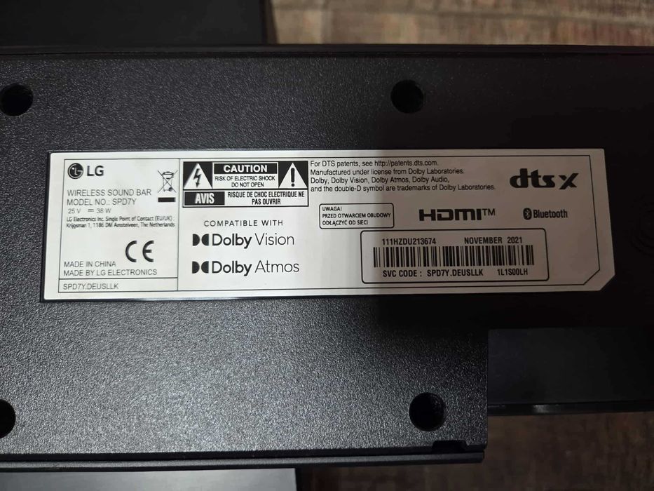 Soundbar LG SPD7Y używany stan BDB pilot pudełko Kraków W