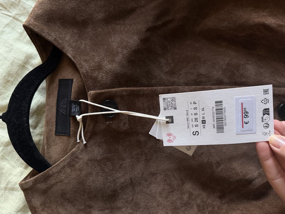 Zara замшевий піджак ,жакет  S розм