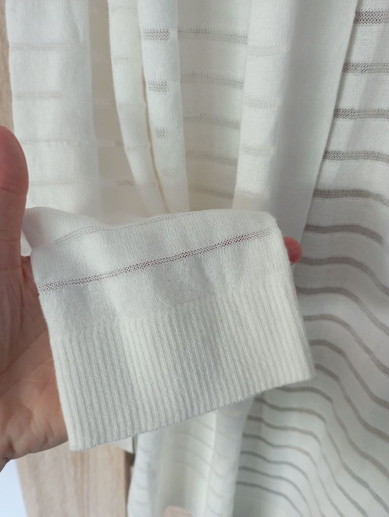 Kardigan biały rozmiar xl wiskoza Tu