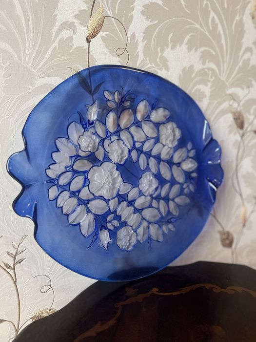 Szklana patera talerz