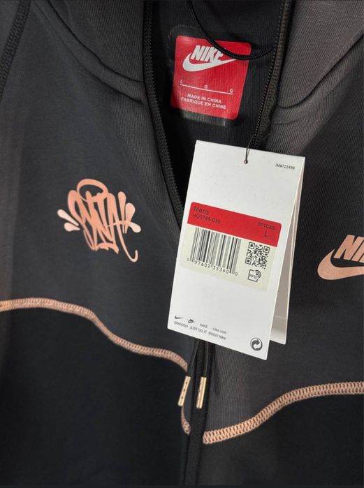 Кофта Nike tech fleece × Suna World зіп худі суна ворд найк теч фліс,