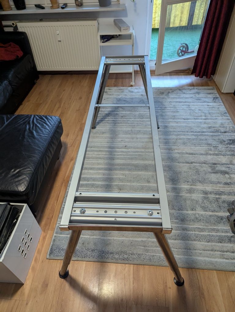 Biurko 250 cm podstawa Ikea, gruby blat