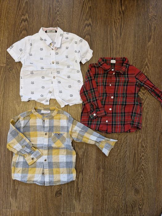 3 eleganckie koszule na chłopca 86 cm, 12-18 miesięcy