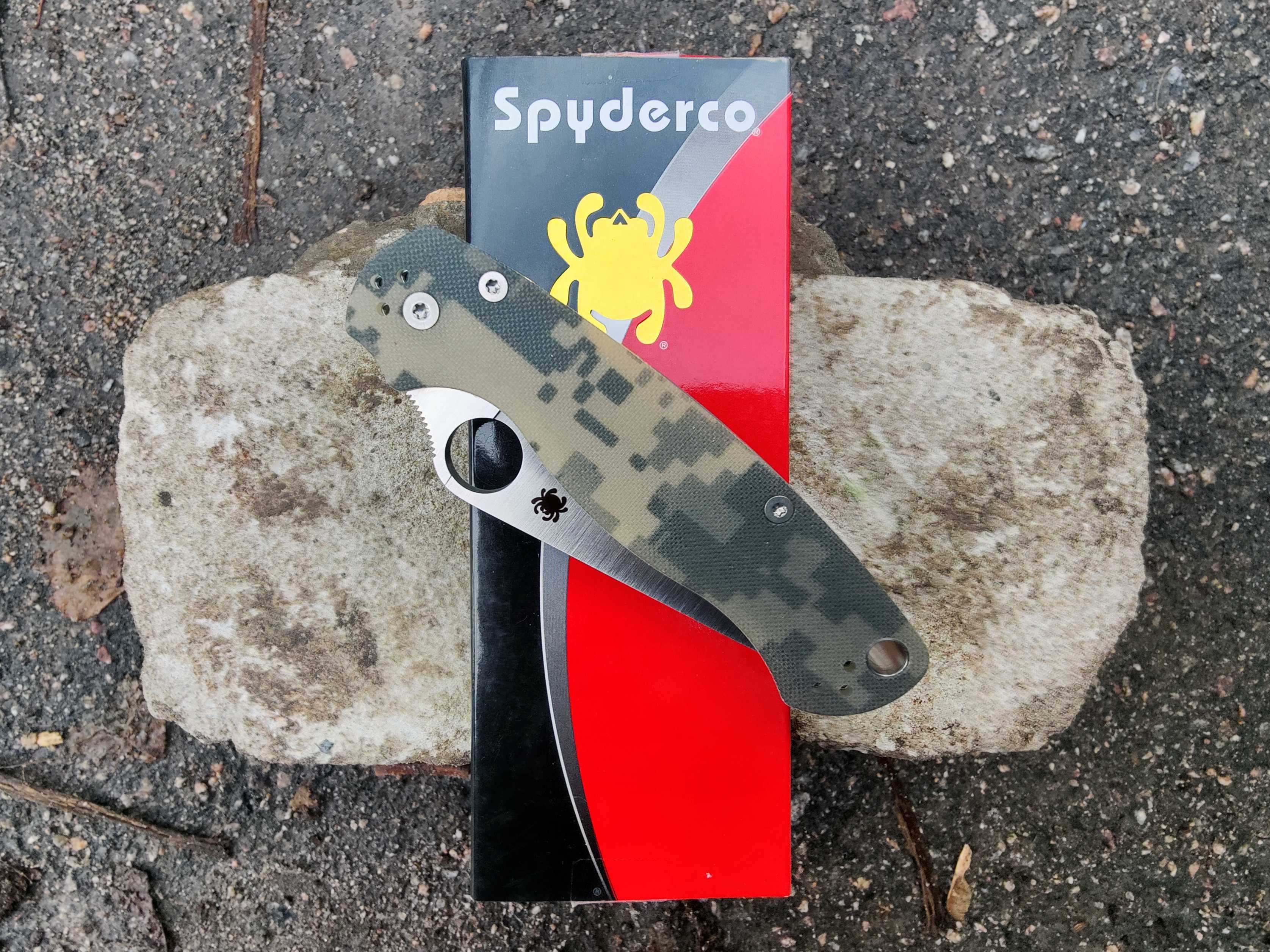 Складной нож Spyderco Paramilitary 2 Camo G-10, S45VN, оригинал