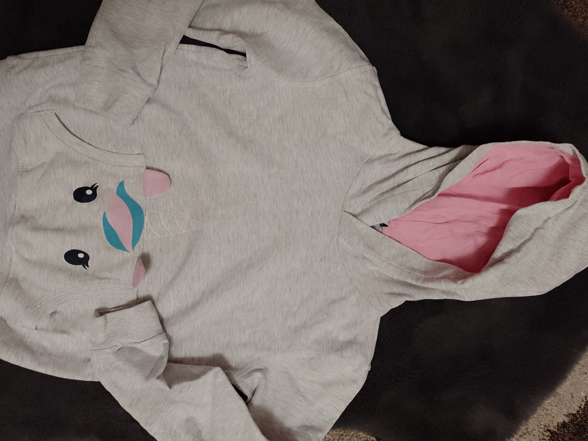 Bluza kangurka z jednorożcem 5 10 15 rozm. 128