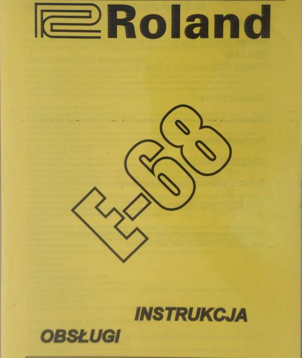 Instrukcja obsługi w języku Polskim Roland E-68, E-66,  Korg  i5s