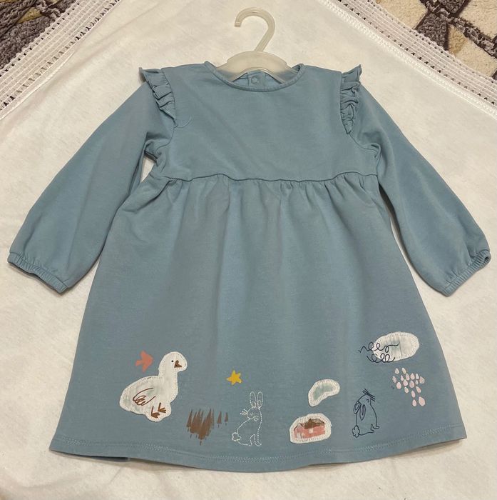 Плаття тепле 12-18м / ріст до 83 / довгий рукав