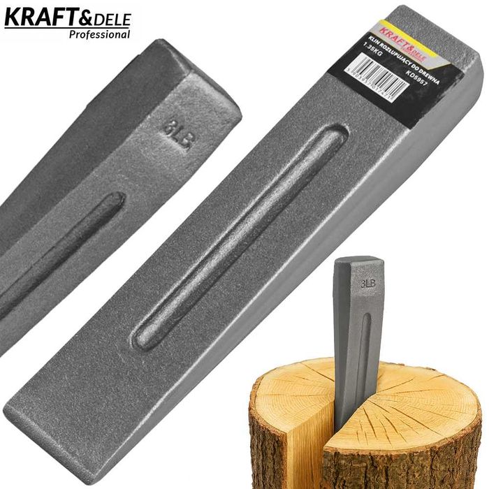 KRAFT&DELE Klin Rozłupywania Łupania Drewna Opału Kołek 1,35kg KD5957