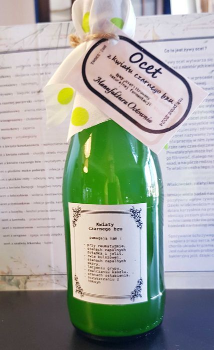 Ocet żywy z kwiatu czarnego bzu 330ml Manufaktura Octownia