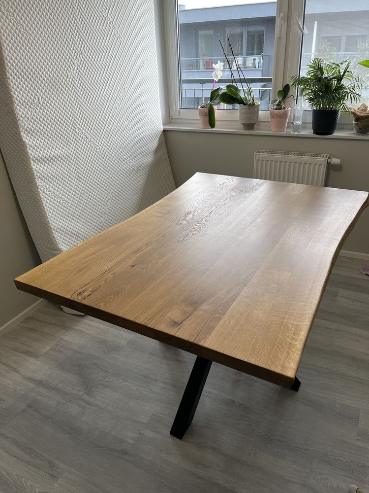Stół Pająk LOFT - piękny blat, 140x100