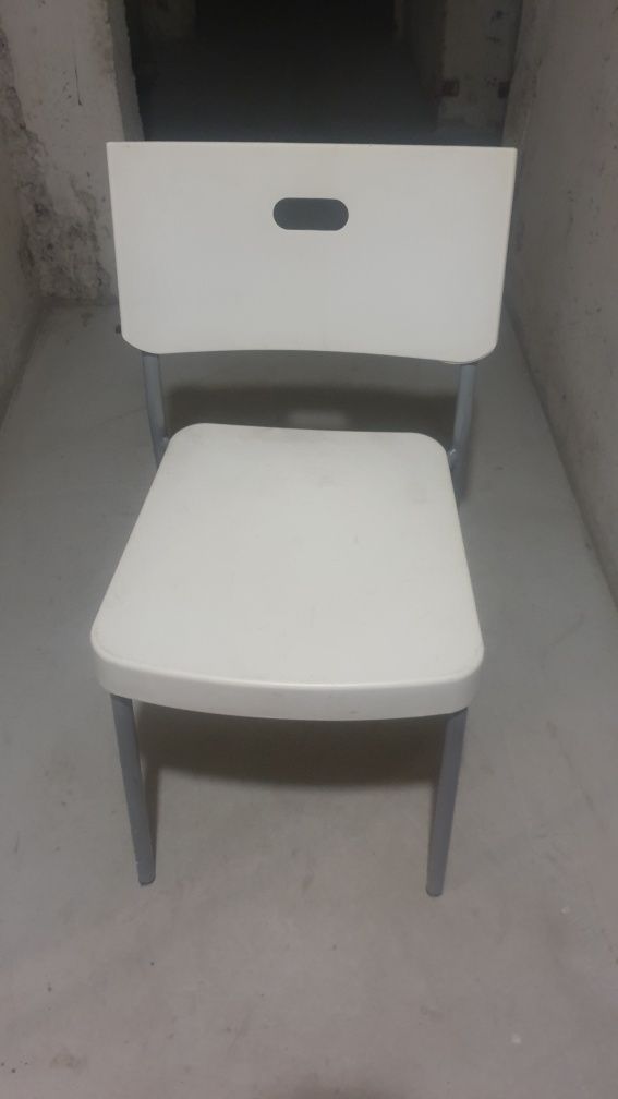 Krzesło krzesła plastikowe Ikea 3 szt białe