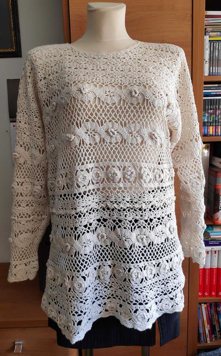 Ażurowa tunika Express Tricot, rozmiar XL/XXL