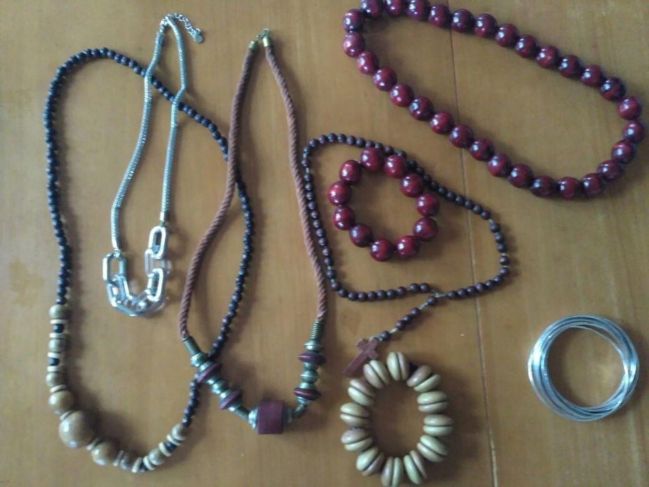 Натуральные украшения  дерево  кулон браслет