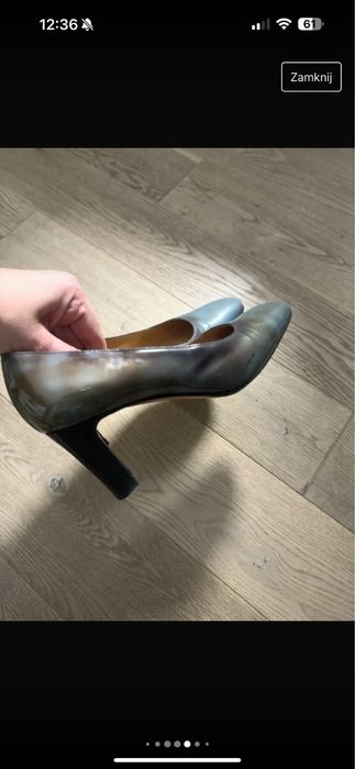 Szpilki CASADEI 38,5/ 8,5 skora lakierowana