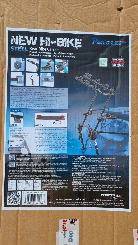 Bagażnik rowerowy na klapę Hi Bike Peruzzo